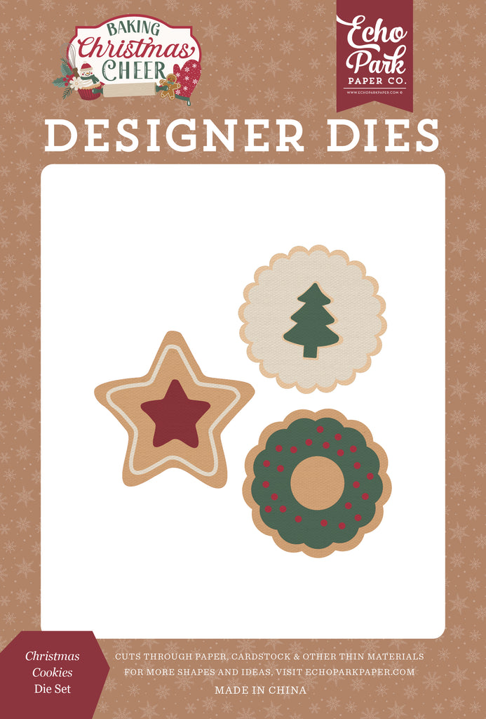 Juego de troqueles grandes para galletas navideñas, de colección Baking Christmas Cheer, Echo Park