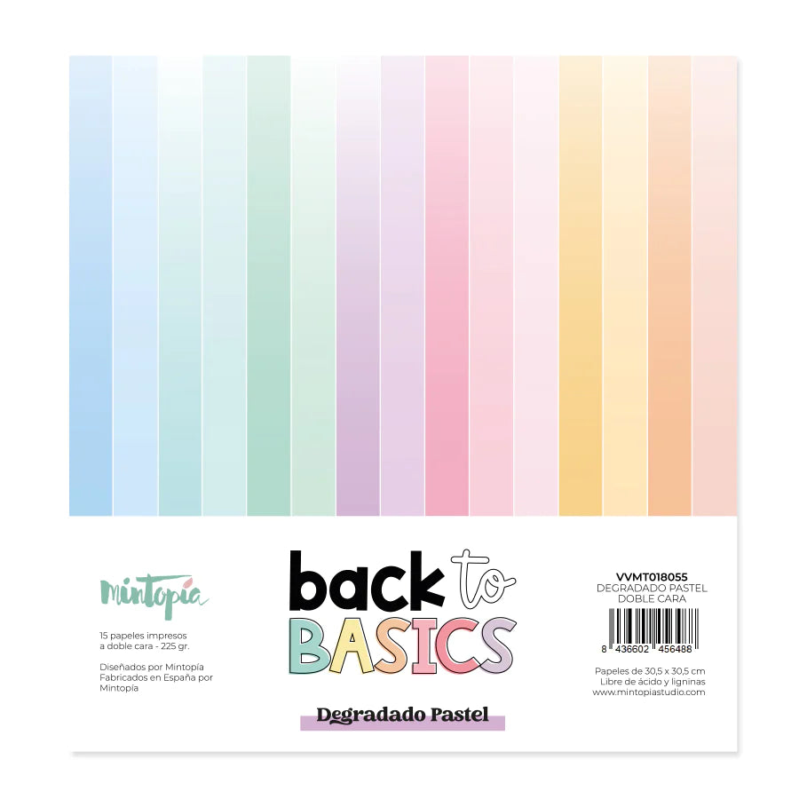 Álbum, Stack 12x12" Degradado Pastel Back to Basics