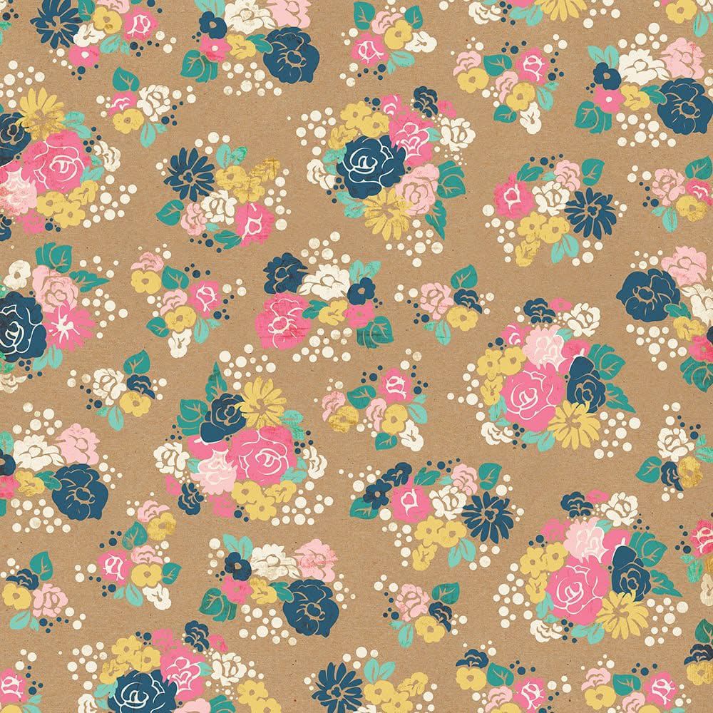 Plástico Fuseable Tamaño: 12"x12" con flores