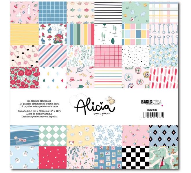 PAPEL "ALICIA" Pack de 24 Papeles 30,5x31,5 cm., Sami Garra