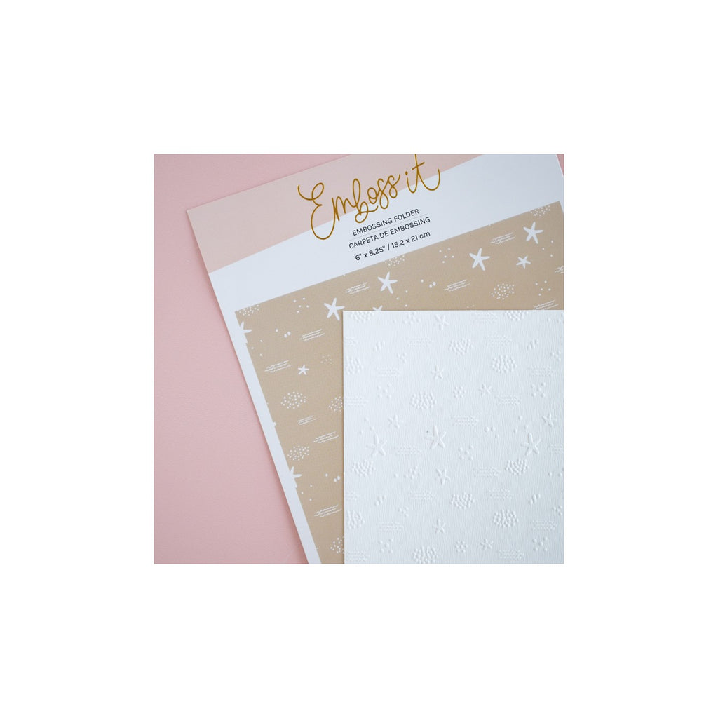 Carpeta de embossing 6"x 8,25" Océano