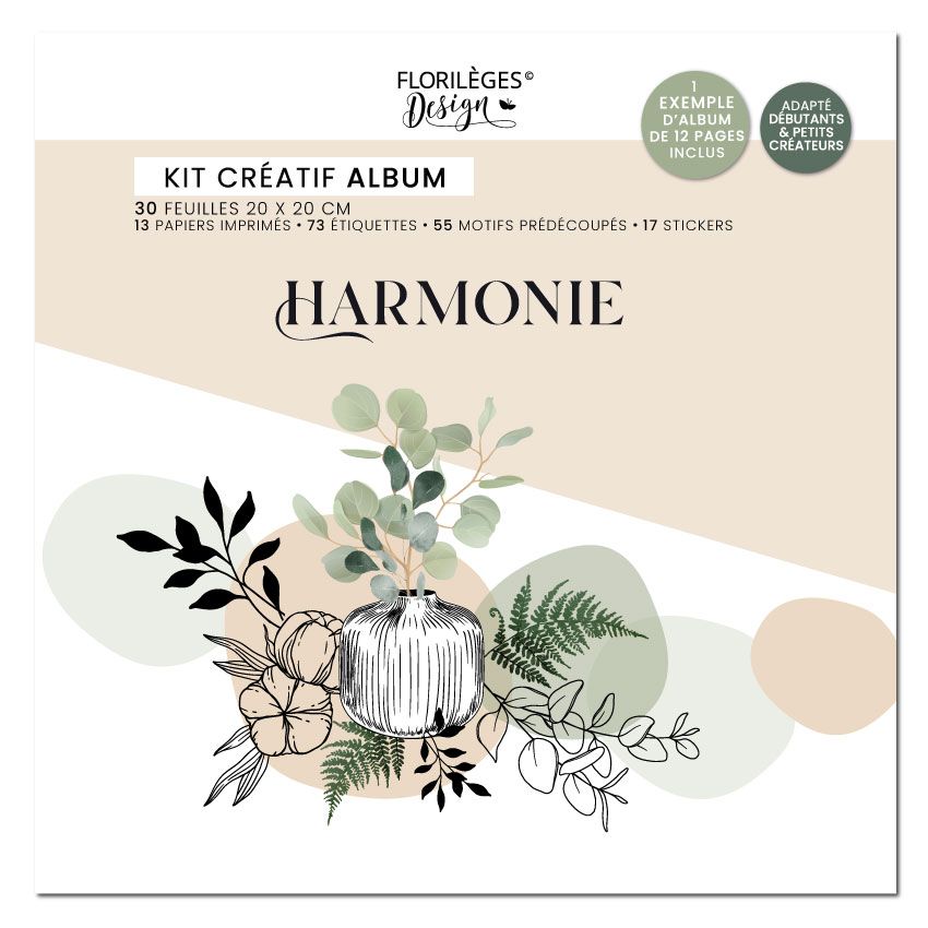 Kit de álbum creativo HARMONIE de marca Florileges Design