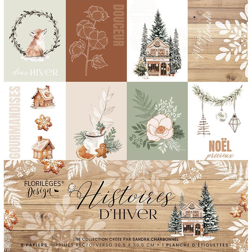 Kit impreso HISTORIAS DE INVIERNO, de Marca  Florilèges Design.