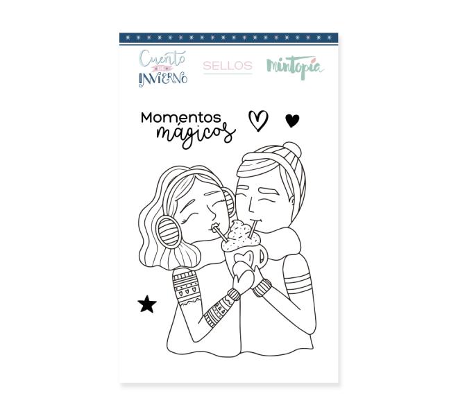 Sello Momentos Mágicos 11 cm x 9 cm., Sami garra.