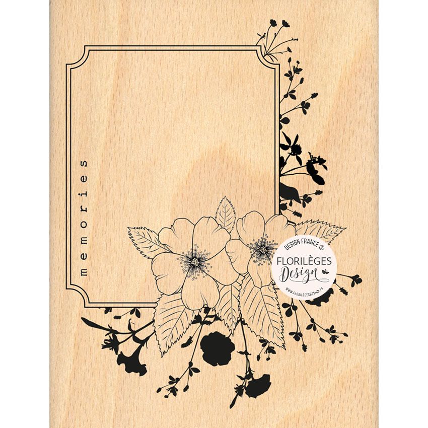 Sello de madera MEMORIES FRAME, de Marca  Florilèges Design.