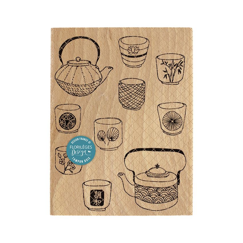 Sello de madera ceremonia japonesa del té, de Marca  Florilèges Design.