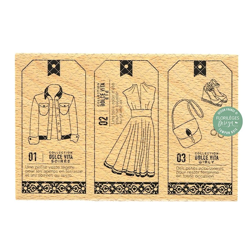 Sello de madera COLECCIÓN VERANO, de Marca  Florilèges Design.