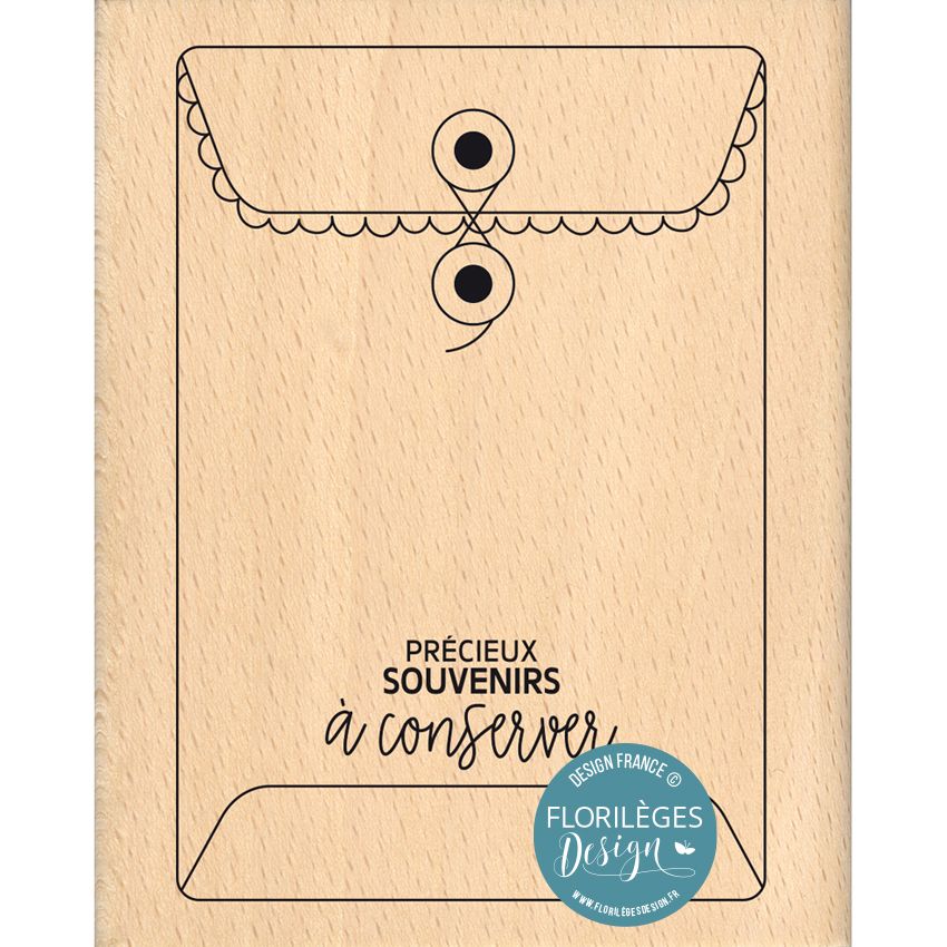 Sello de madera SOBRE PARA GUARDAR, de Marca  Florilèges Design.