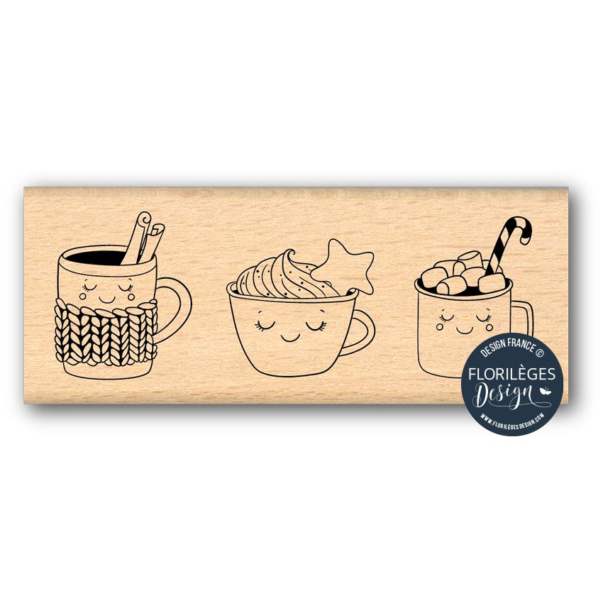 Sello de madera Dulces Tazas, de Marca Florileges Design
