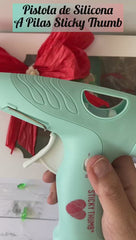 Sticky Thumb Cordless Mini Hot Glue Gun / Mini pistola de pegamento caliente  inalámbrica